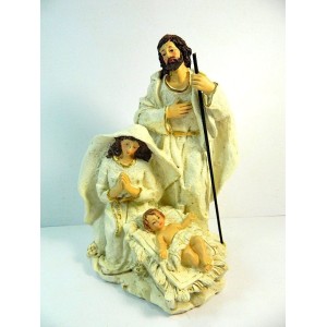 Nativity in Resin 12X14X20h Cm - Holy Family Triptych - Nativity Shepherds
