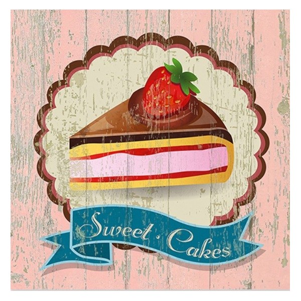 Sweet Picture 3 Pastry Print Cake on Mdf or Canvas Home Furniture Panel