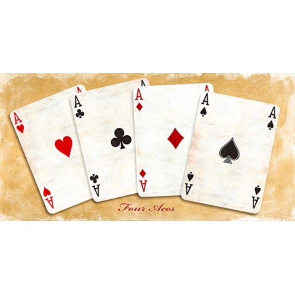 Picture of French Poker Cards Aces Print on Mdf or Canvas Home Furnishing Panel
