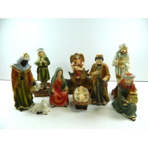 Arabic Style Nativity 15 Cm - Holy Family 11 Pcs - Shepherds for Nativity scenes