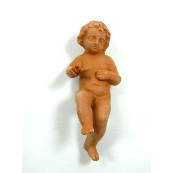 Gesù Bambino in Terracotta per Pastori Cm20/25 Bimbo Bambinello Natività Presepe
