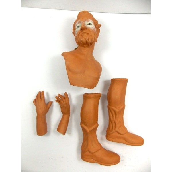 Modular Shepherd Terracotta Cm 35/40 Trader Head Hands and Feet Nativity