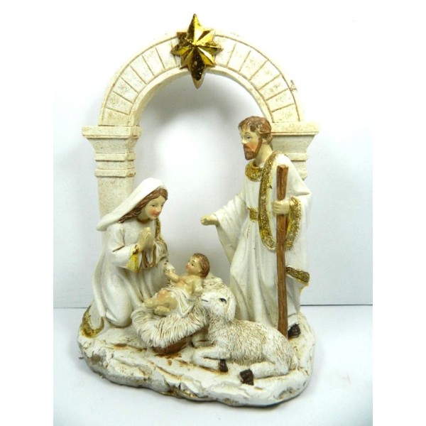 Nativity with Arch Cm 6x13x18h - Holy Family Gift Idea Christmas Nativity