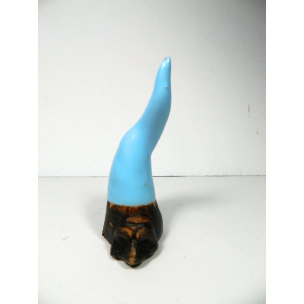 1PZ Blue Neapolitan Horn Cm 8/10/14h Handcrafted Lucky Charm Gift Idea
