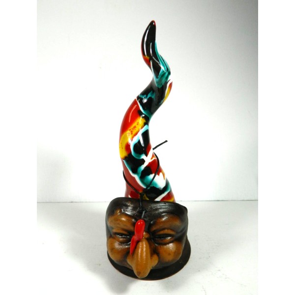 Multicolor Neapolitan Horn Cm 20h Artisan Lucky Charm Favor Gift