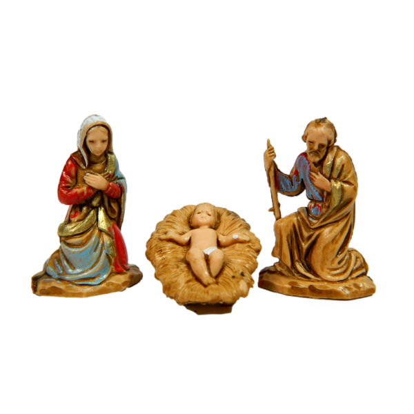 Nativity 3 Pieces Landi Moranduzzo CM 3,5 - Holy Family Pastors Nativity Scene