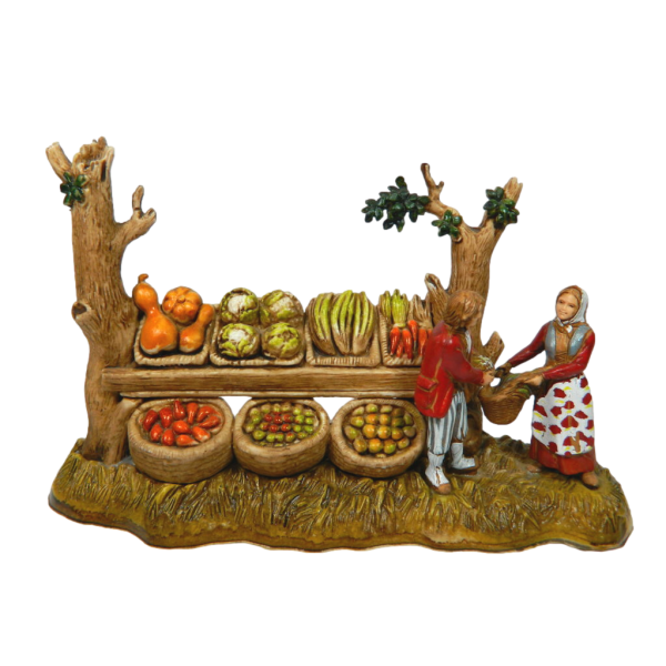 Scena Fruttivendolo Landi Moranduzzo CM6 Venditore Frutta e Verdura Presepe