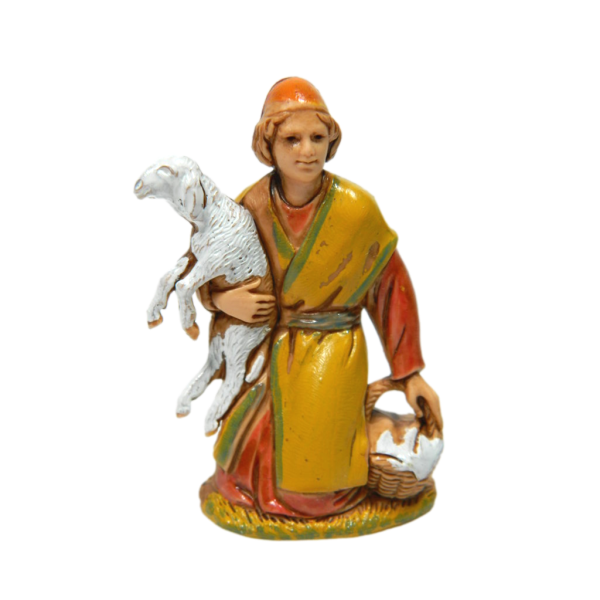 Shepherd Kneeling with Sheep Landi Moranduzzo CM 6.5 - Shepherds Nativity