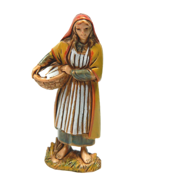 Shepherd Woman with Basket Landi Moranduzzo Cloths 6.5 cm laundress Shepherd Nativity
