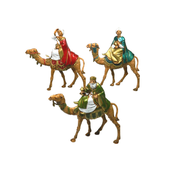 Tris King Magi at Camel Landi Proportion Cm 8 - Nativity Shepherds Nativity