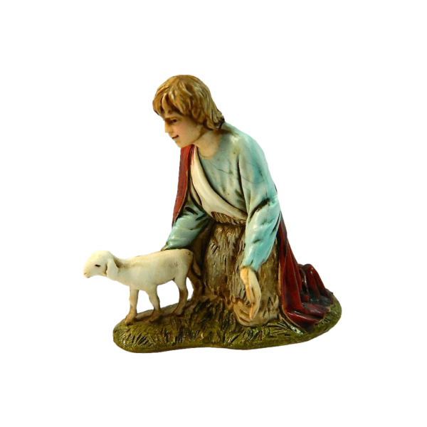 Shepherd Landi Cm10 Novelty 2018 Shepherd with Sheep Kneeling Shepherd Nativity