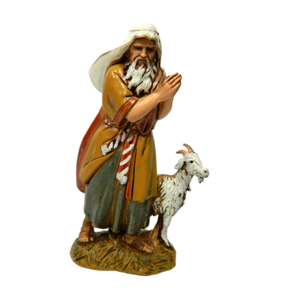 Old Shepherd with Goat Historical Costumes Landi Cm 10 - Shepherds Nativity