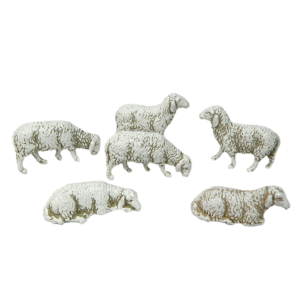 Set 6 Assorted Landi Sheep for High Shepherds Cm10 Sheep Flock Animals Nativity
