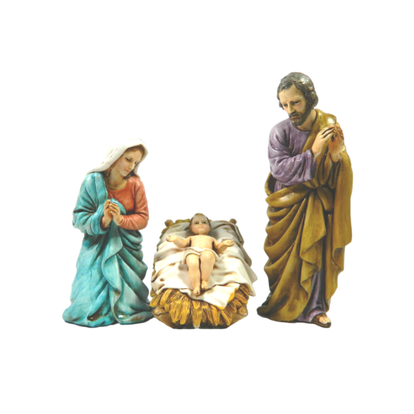 Nativity 3 Pieces Landi Moranduzzo CM 13 - Holy Family Pastors Nativity Scene