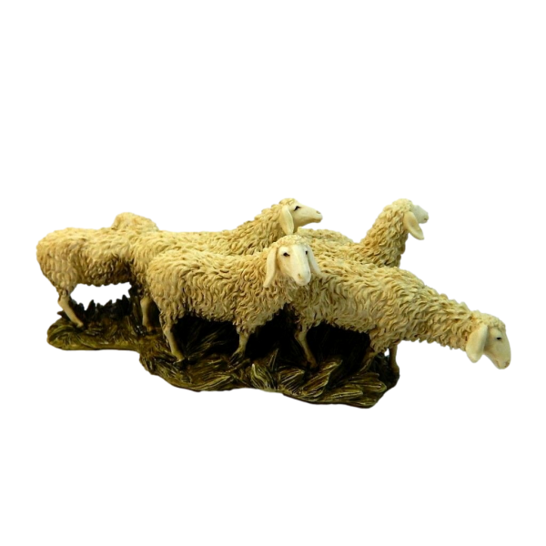 Gregge di Pecore Landi Moranduzzo per Pastori Alti Cm 15 Pecoraio Presepe