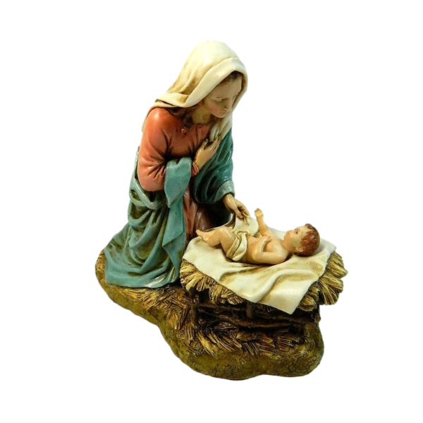 Madonna Lying with Baby Landi Moranduzzo Cm 20 Nativity Shepherds