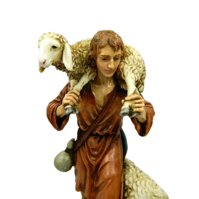 Shepherd With Landi Moranduzzo Sheep Cm 20 Good Shepherd For Nativity Scene