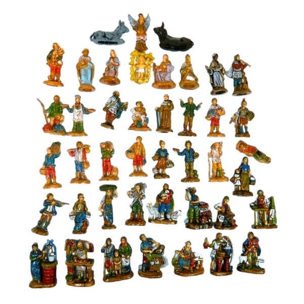 Set 35 Shepherds Euromarchi 3,5 cm - Nativity Complete Series Pastors Nativity Scene