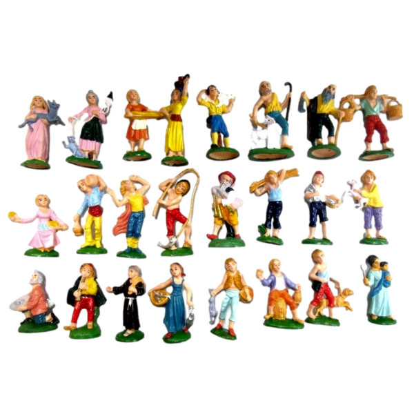 Euromarchi Simple Shepherds 7 Cm - Choice of Quantity - Characters for Nativity Scene