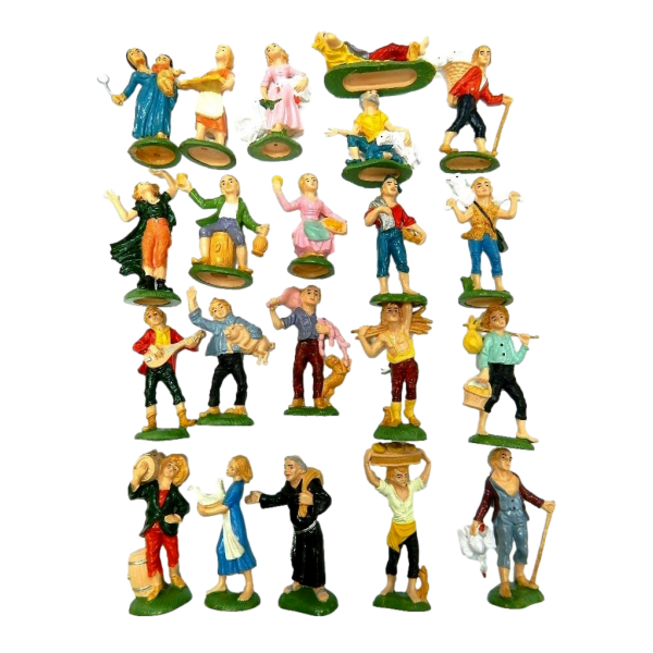 Euromarchi Simple Shepherds 10 Cm - Choice of Quantity - Characters for Nativity Scene