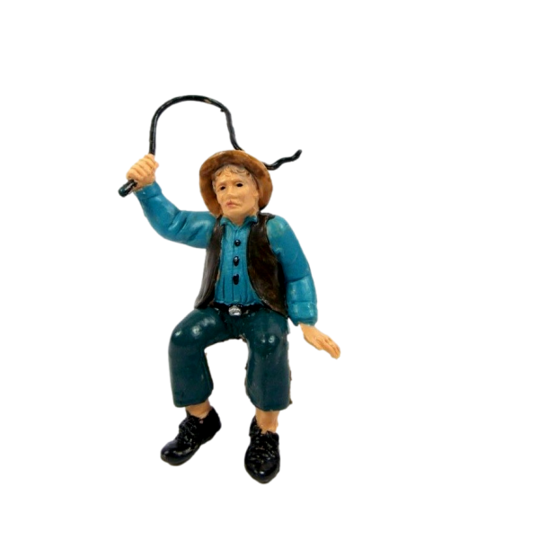 Shepherd Man with Whip Euromarchi Cm 10 - Carro Cicci Bacco Nativity