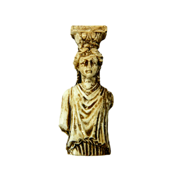 Semi Bust Greek Goddess Cm 2,5x6 Column Statue Temple Ornament Pastors Nativity