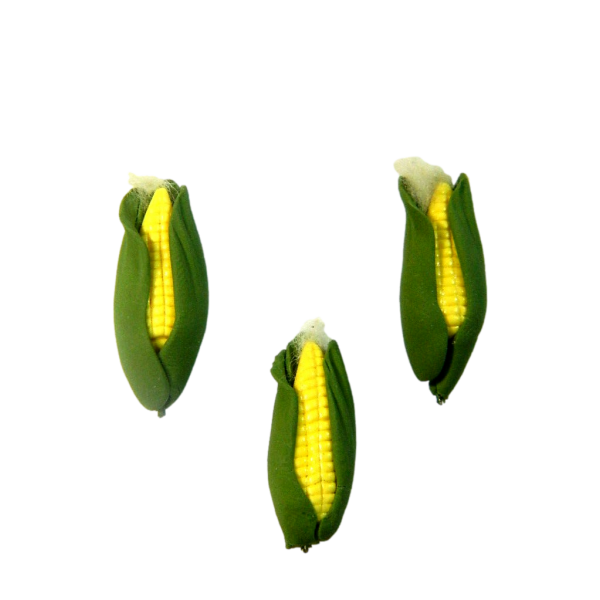 3 Pcs Corn Cob Cm 0.5x2 Vegetable Vegetable Corn Spike Fructivendola Nativity