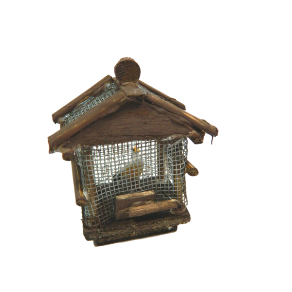 Cage with Bird Cm 3x3,5x5/5,5h - Model of your choice - Scenography for Nativity scene