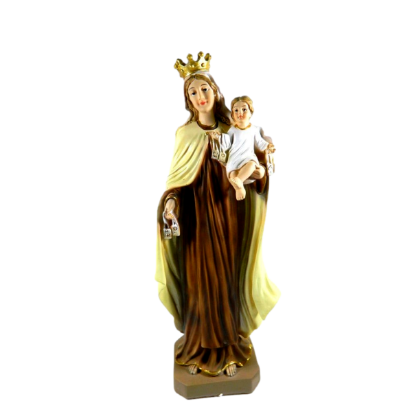 Statue Cm 20 Madonna del Carmine in Resin Holy Art Holy Gift Idea