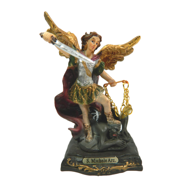 Statue Cm 8 St. Michael Archangel in Resin Sacred Art Gift Idea