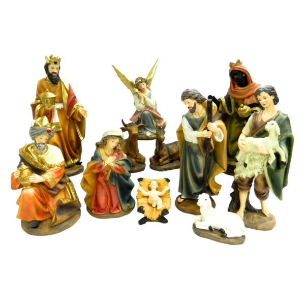 Nativity Classic Style 15/20/25 Cm - Holy Family 11 Pcs - Shepherds for Nativity Scene