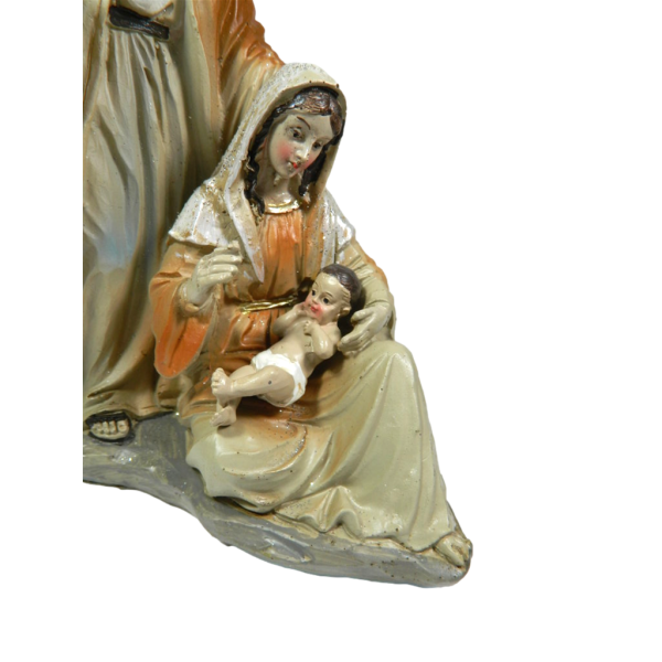 SACRA FAMIGLIA NATIVITA' MULTICOLOR 17,5x13xH.34 CM PRESEPE NATALE