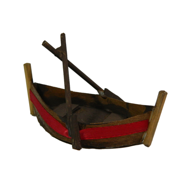 Wooden Boat Cm 4x9x2h - Fisherman Scenography for Nativity Scene
