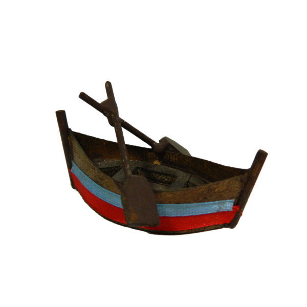Barca in Legno Cm 3x7x1,5h - Pescatore Scenografia per Presepe