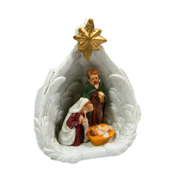 Mini Nativity in Wing Cm 4x5x9h Mini Nativity School Crafts Gift Idea