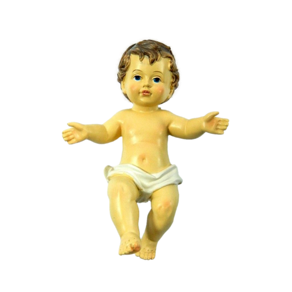 Gesù Bambino Braccia Aperte Cm 10 - Bimbo Bambinello Lavoretti Natività Presepe