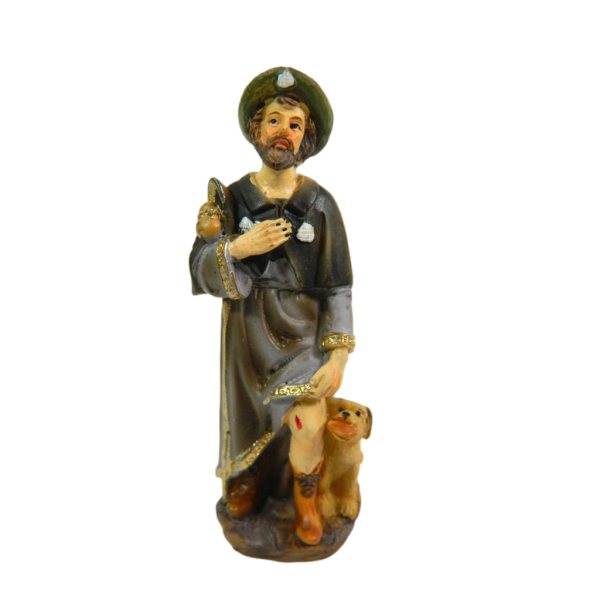 Statua Cm 8 San Rocco - Arte Sacra Santo Idea Regalo