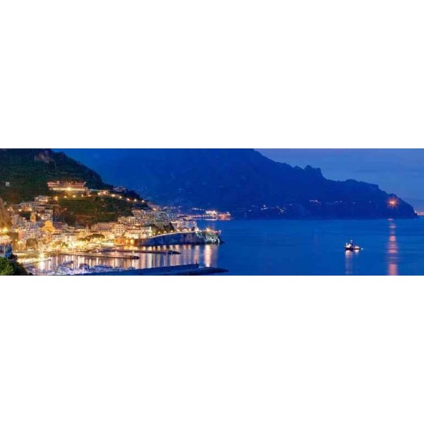 Quadro Veduta della Costa Amalfi Stampa su Mdf o Tela Swarovski Pannello