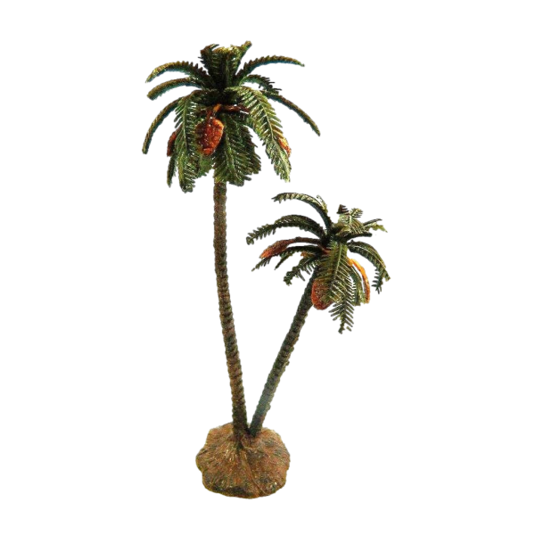 Double Palm 19 Cm - Oasis Desert Tree Vegetation for Nativity Scene