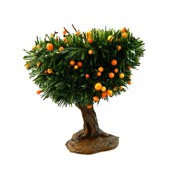 Tree with Oranges 11cm Forest Vegetation Scenography for Nativity Scene