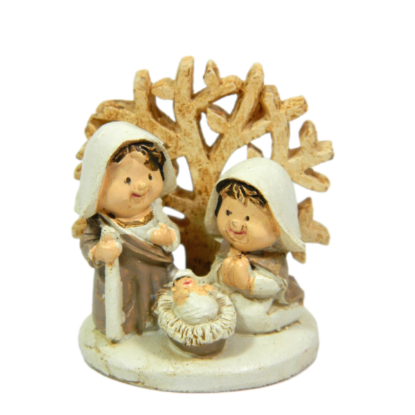 Mini Natività Cm 3,5/4h Sacra Famiglia Lavoretti Scuola Regalini Natale Presepe