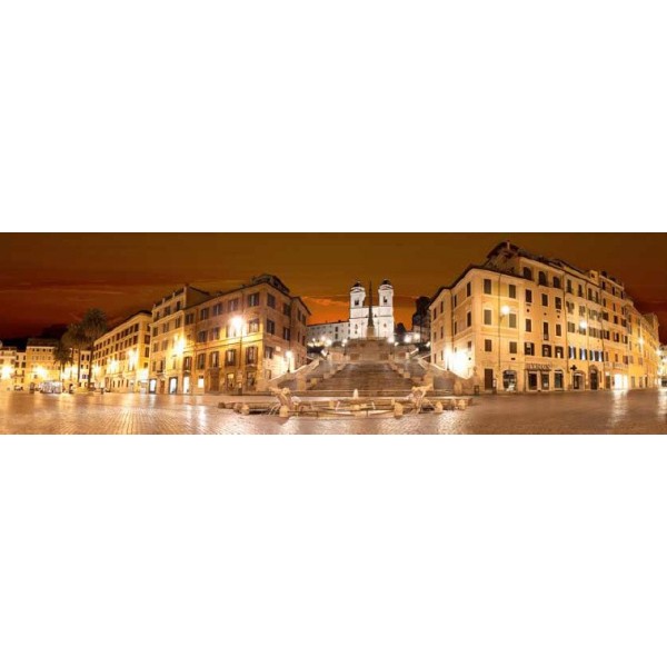 Quadro Stampa Roma Piazza di Spagna su Mdf o Tela Swarovski Pannello