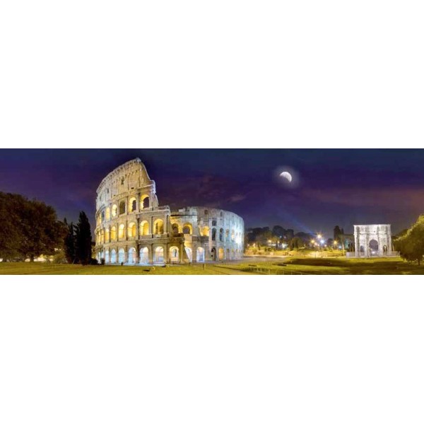 Quadro Roma Veduta del Colosseo di Notte Stampa su Mdf o Tela Swarovski Pannello