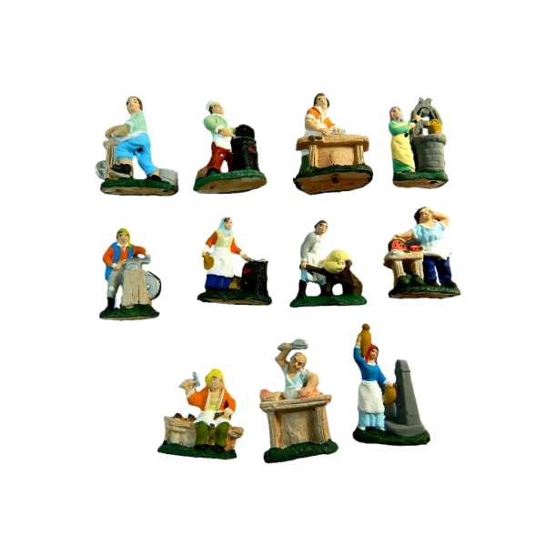 Set Pastori Mestieri in Terracotta Cm 3,5 - Quantità da Scegliere Presepe