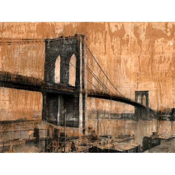Quadro Ponte Brooklyn New York City Stampa su Mdf o Tela Swarovski Pannello