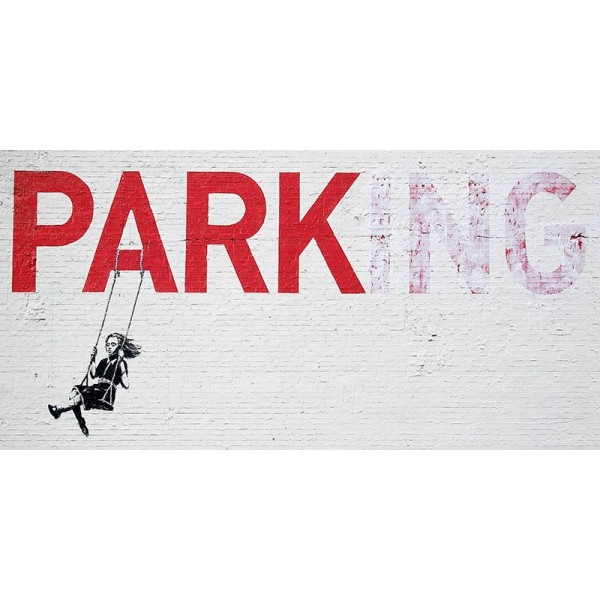 Quadro Murales Los Angeles Parcheggio Pop Art Stampa su Mdf o Tela Swarovski