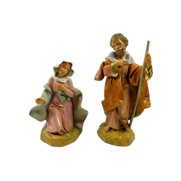 Madonna and Saint Joseph Fontanini 12 cm - Nativity Holy Family Shepherds Nativity Scene