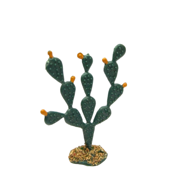 Cactus Plant 4x7h cm - Desert Vegetation for Nativity Scene