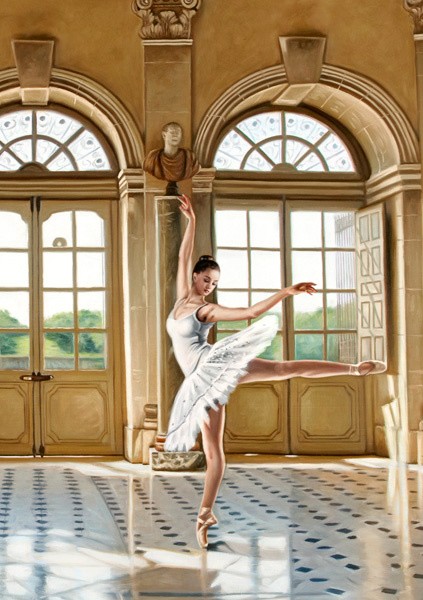 Quadro Ballerina Danza Classica 2 Benson Stampa Su Mdf O Tela Swarovski Pannello