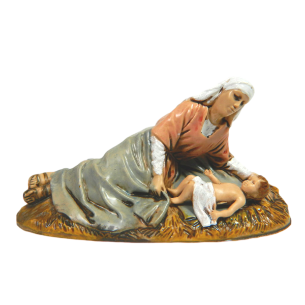 Madonna Lying with Child Landi Moranduzzo 10 cm - New 2024 Shepherds Nativity Scene